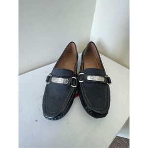 Coach Felisha A2134 Signature C Black Moc Driving Loafer Size US 7.5